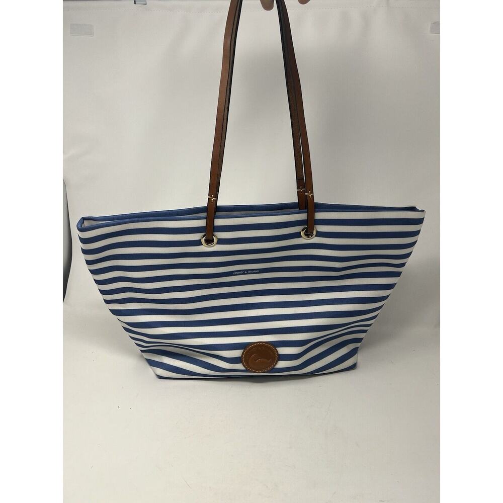 Dooney & Bourke Sullivan‎ Tote Blue & White Striped Shoulder Bag Coastal Preppy